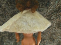 white fur cape back